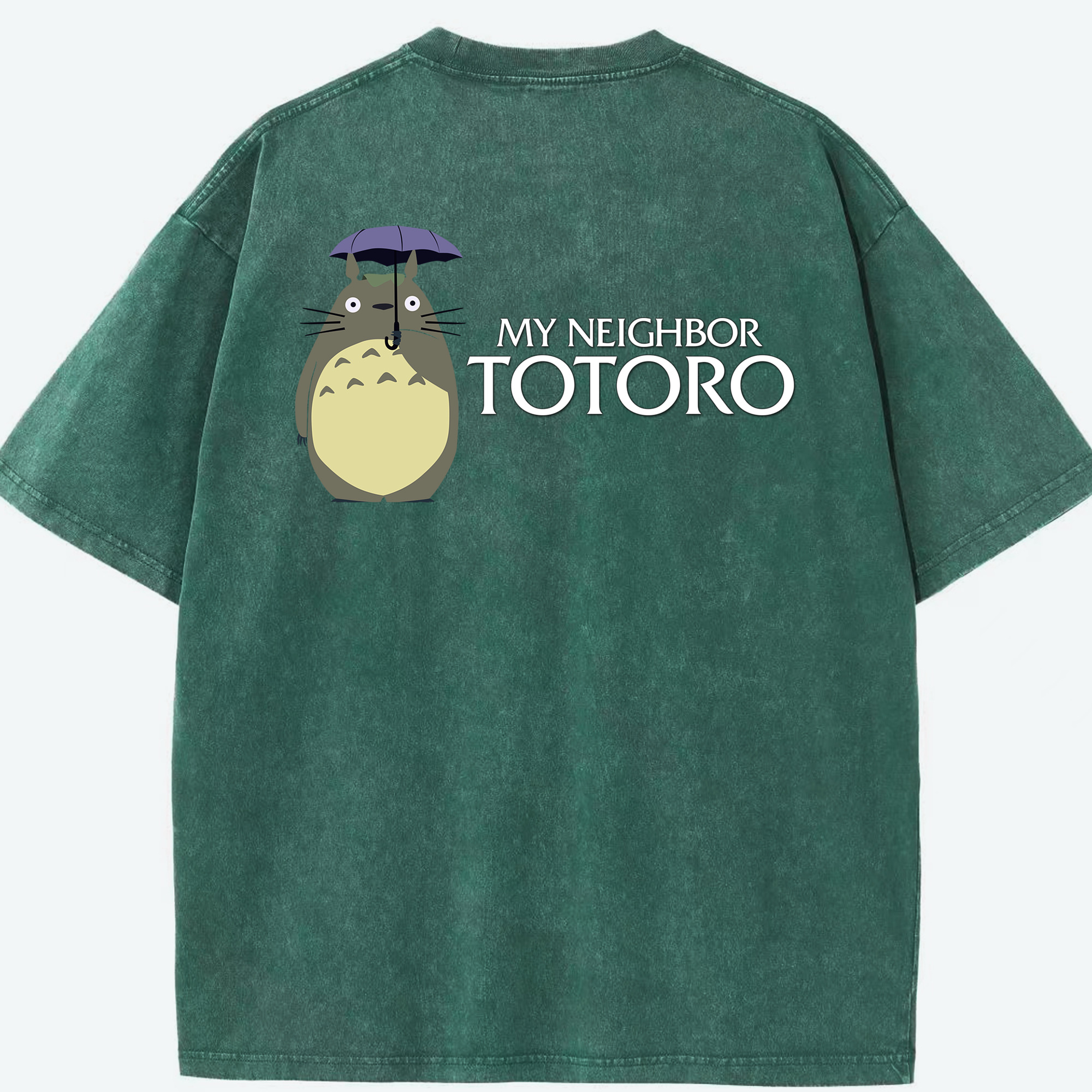 （画像用） となりのトトロ 草壁メイ 草壁サツキ My Neighbor Totoro Satsuki Kusakabe Mei Kusakabe 綿100% ヴィンテージ風 半袖Tシャツ（背面プリント）